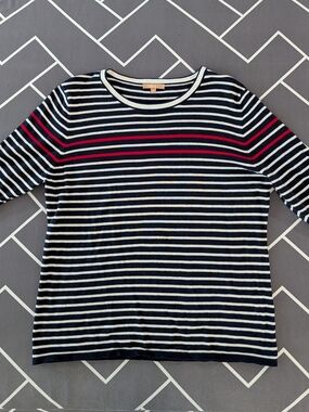 Women's KIER + J2 Crew neck Striped Sweater